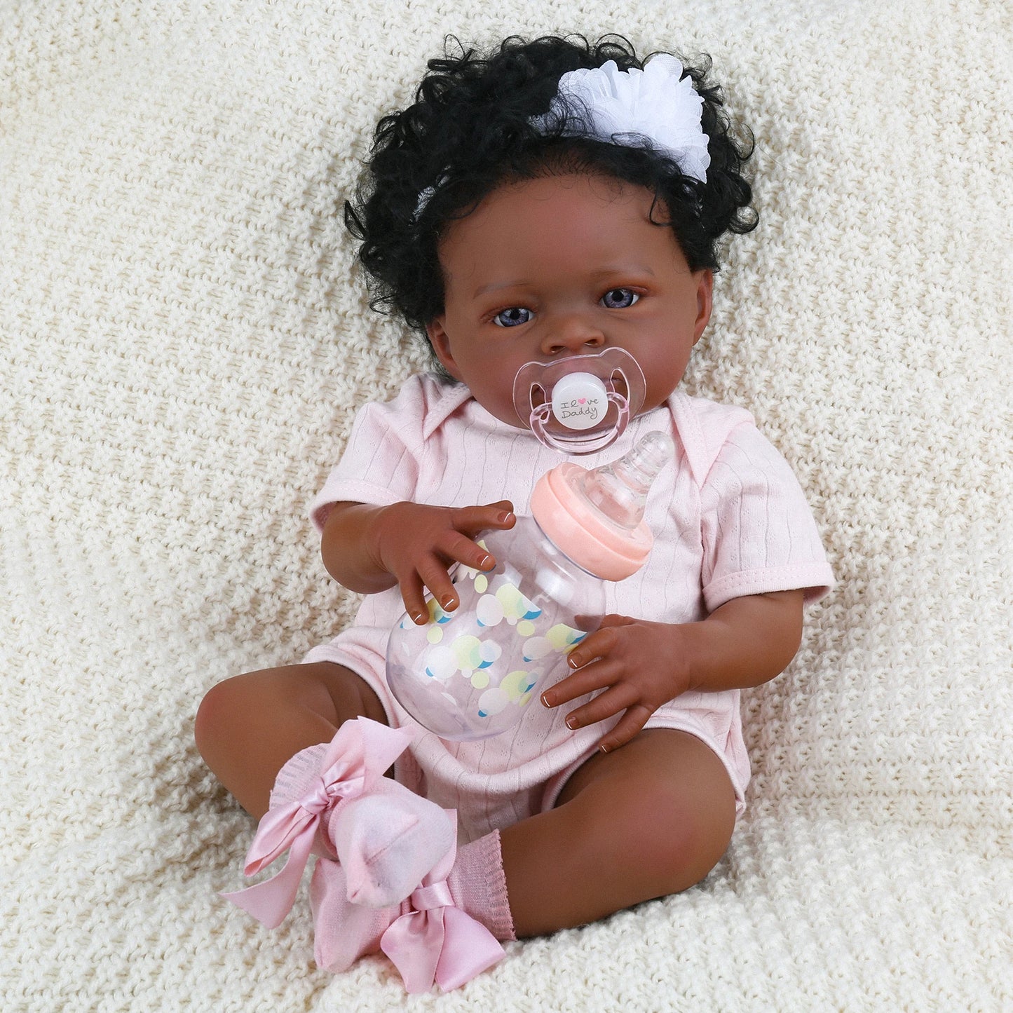 20 Inch Realistic African American Baby Doll