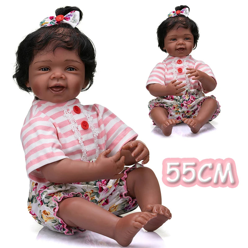 55 CM Handmade African American Baby Doll