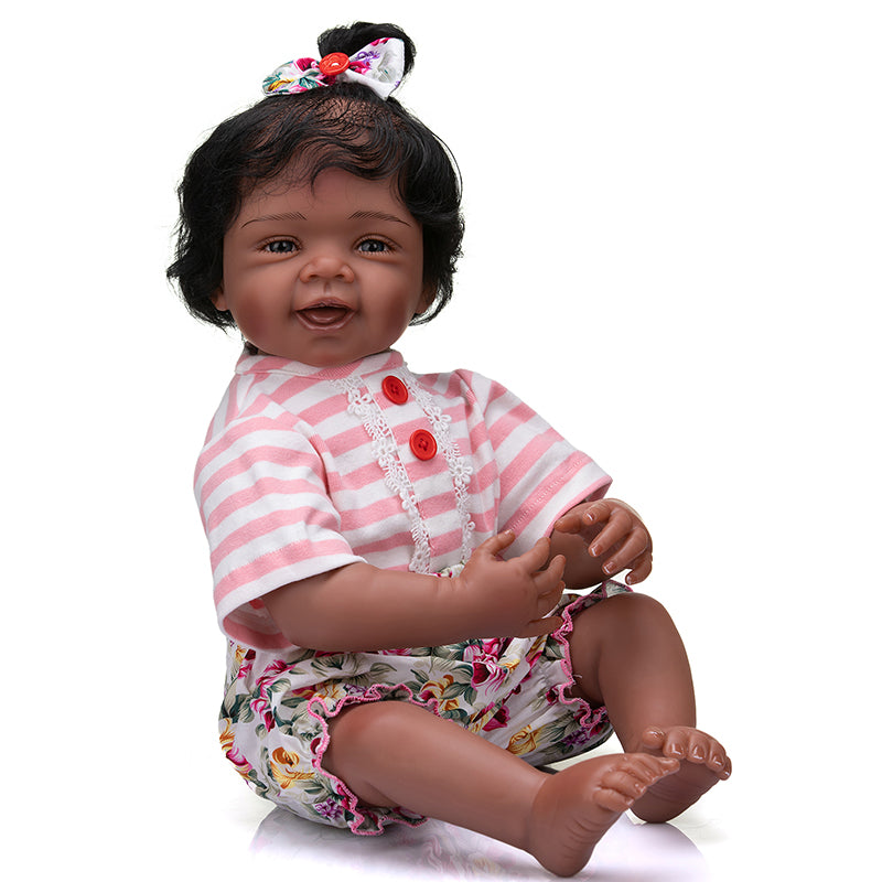 55 CM Handmade African American Baby Doll