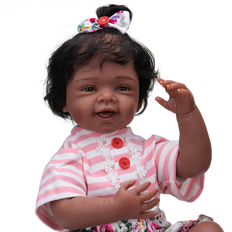 55 CM Handmade African American Baby Doll