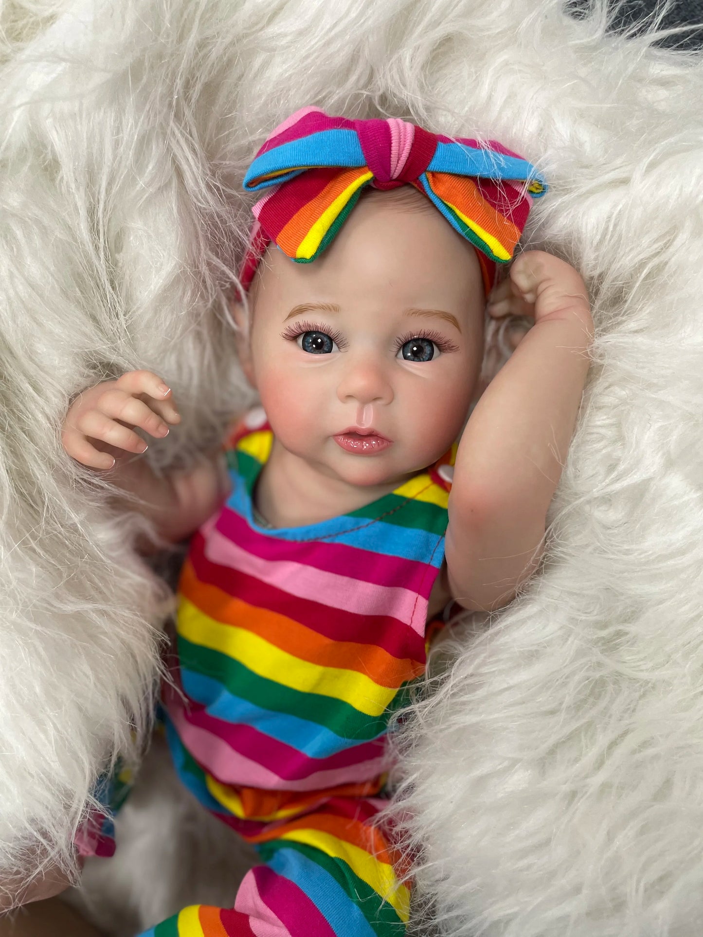 18 Inch Baby Doll Full Silicone Lifelike 3D Skin with Visible Veins