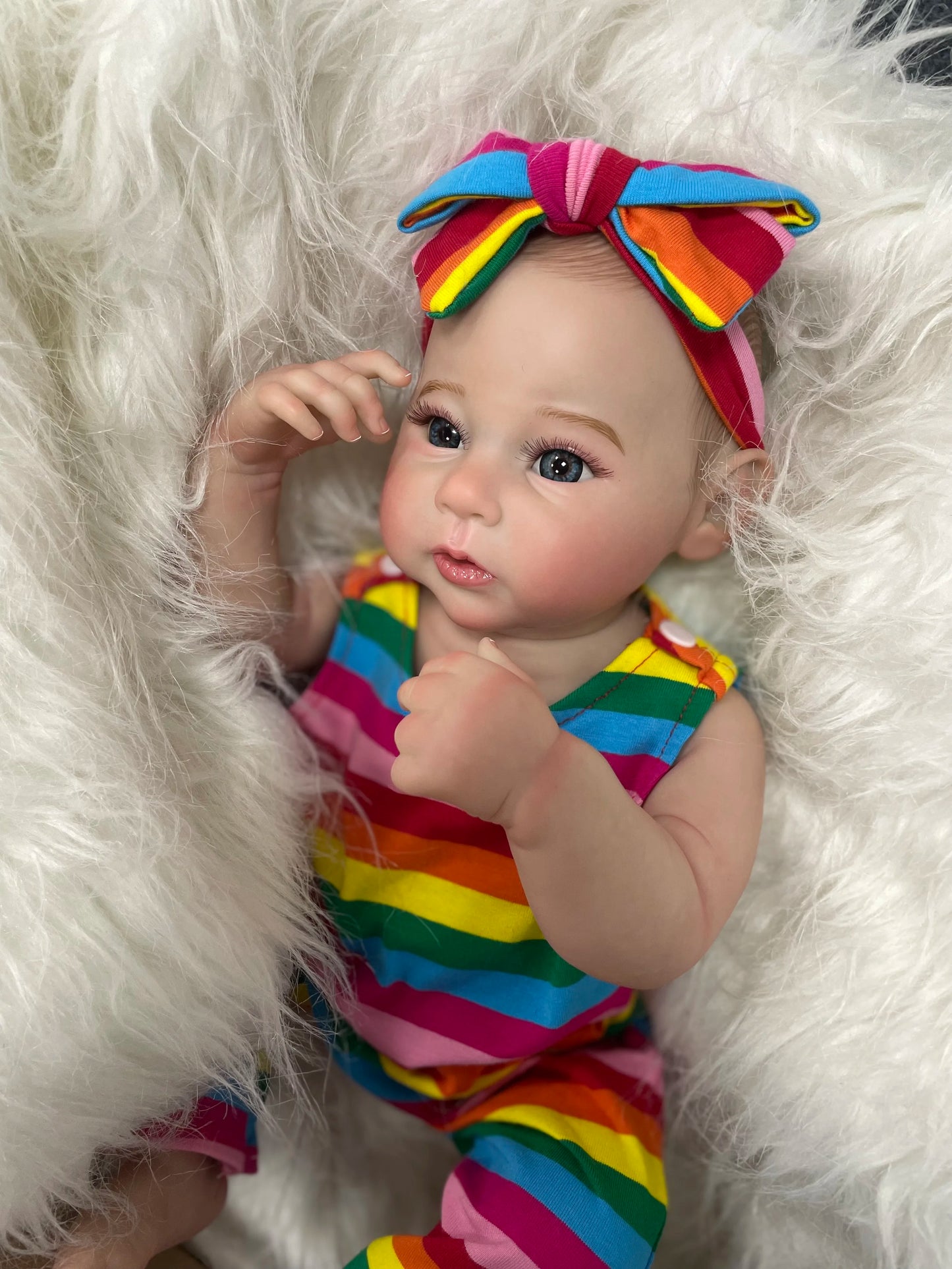 18 Inch Baby Doll Full Silicone Lifelike 3D Skin with Visible Veins