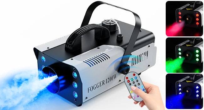 1200W RGB LED Smoke Fog Machine with Remote Control