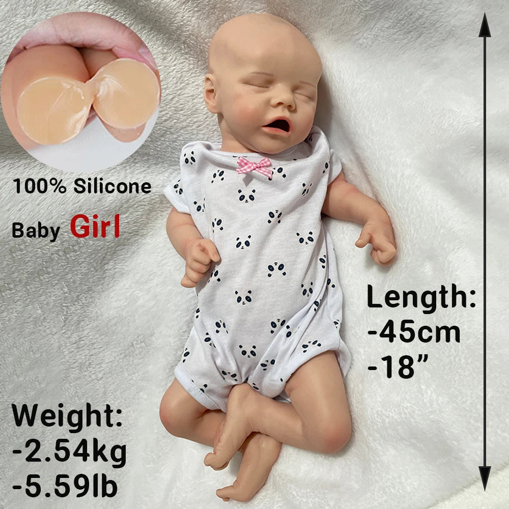 Handmade 18 Inch 45 CM Full Body Newborn Baby