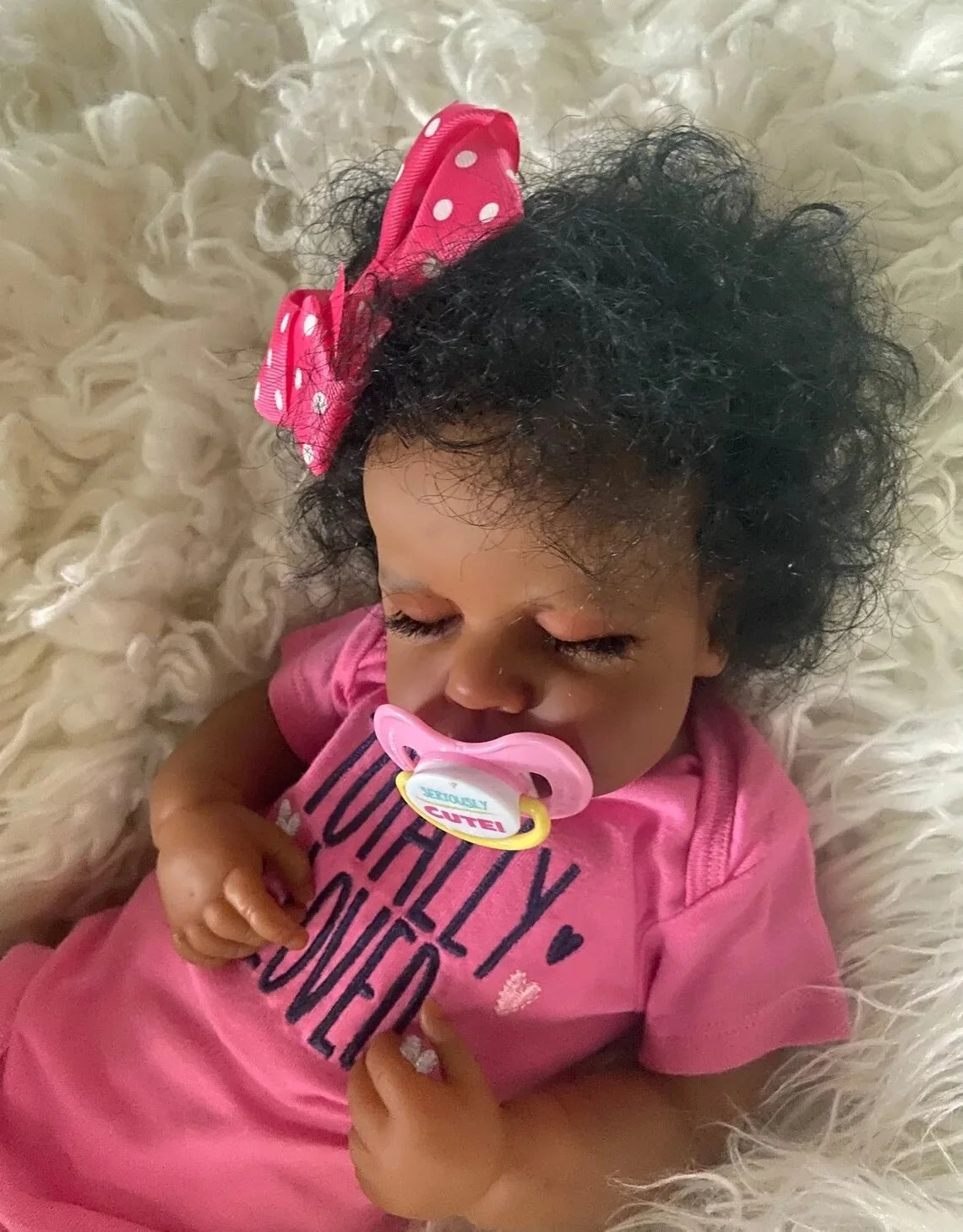 49 CM Lifelike African American Baby