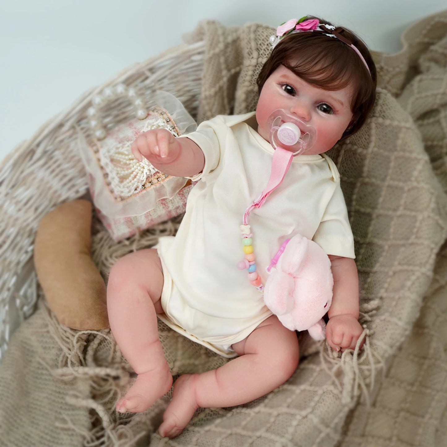 22 inch Lifelike African American Baby Doll