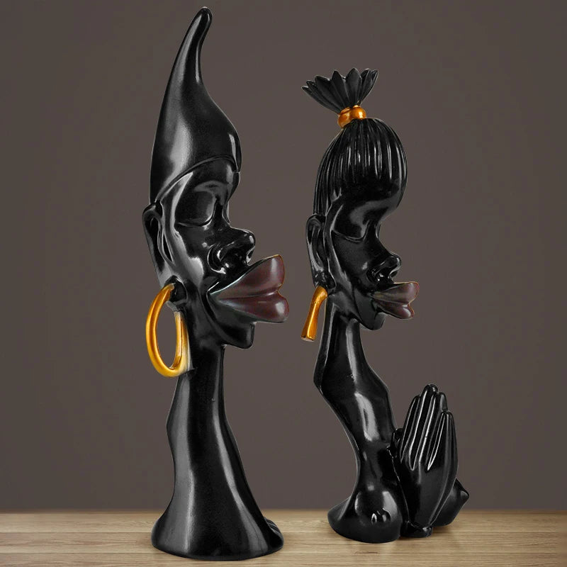 African Lovers Sculpture