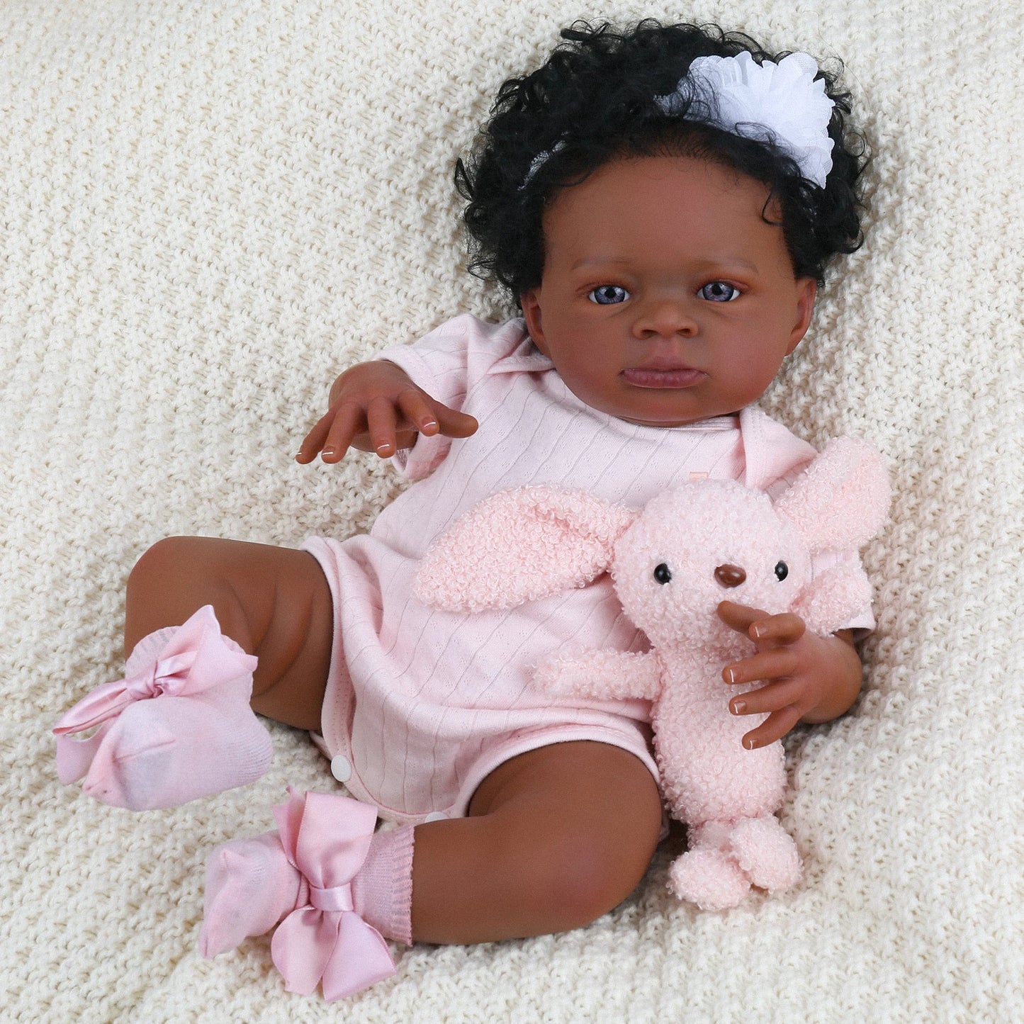 20 Inch Realistic African American Baby Doll