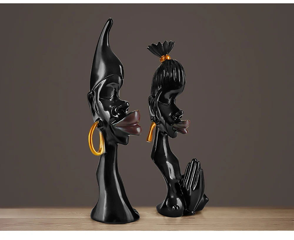 African Lovers Sculpture