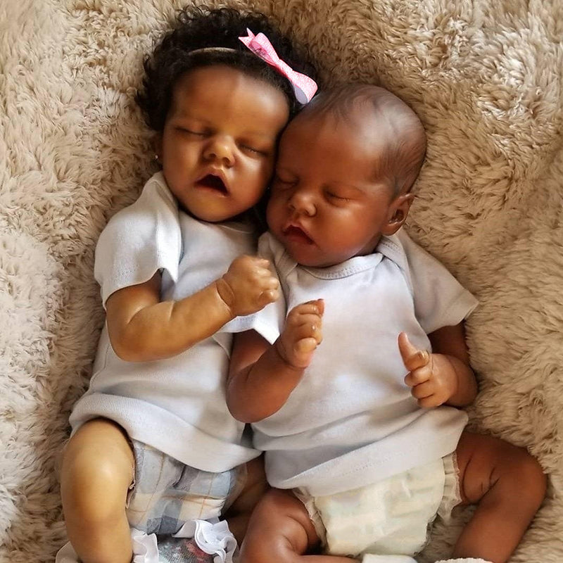 43 CM African American Premature Twin Baby Doll