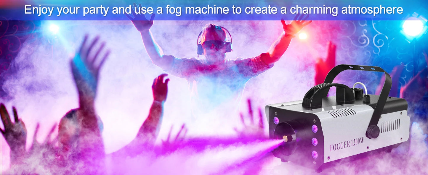 1200W RGB LED Smoke Fog Machine with Remote Control