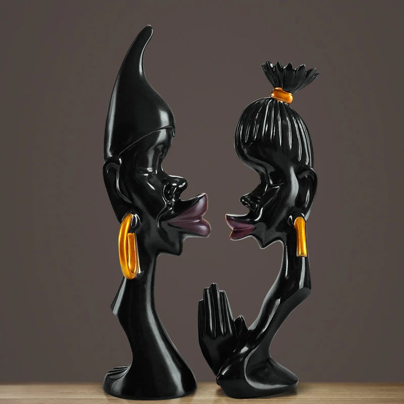 African Lovers Sculpture