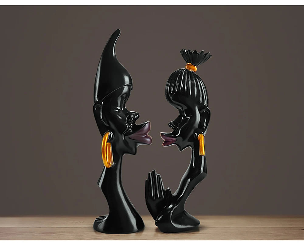 African Lovers Sculpture