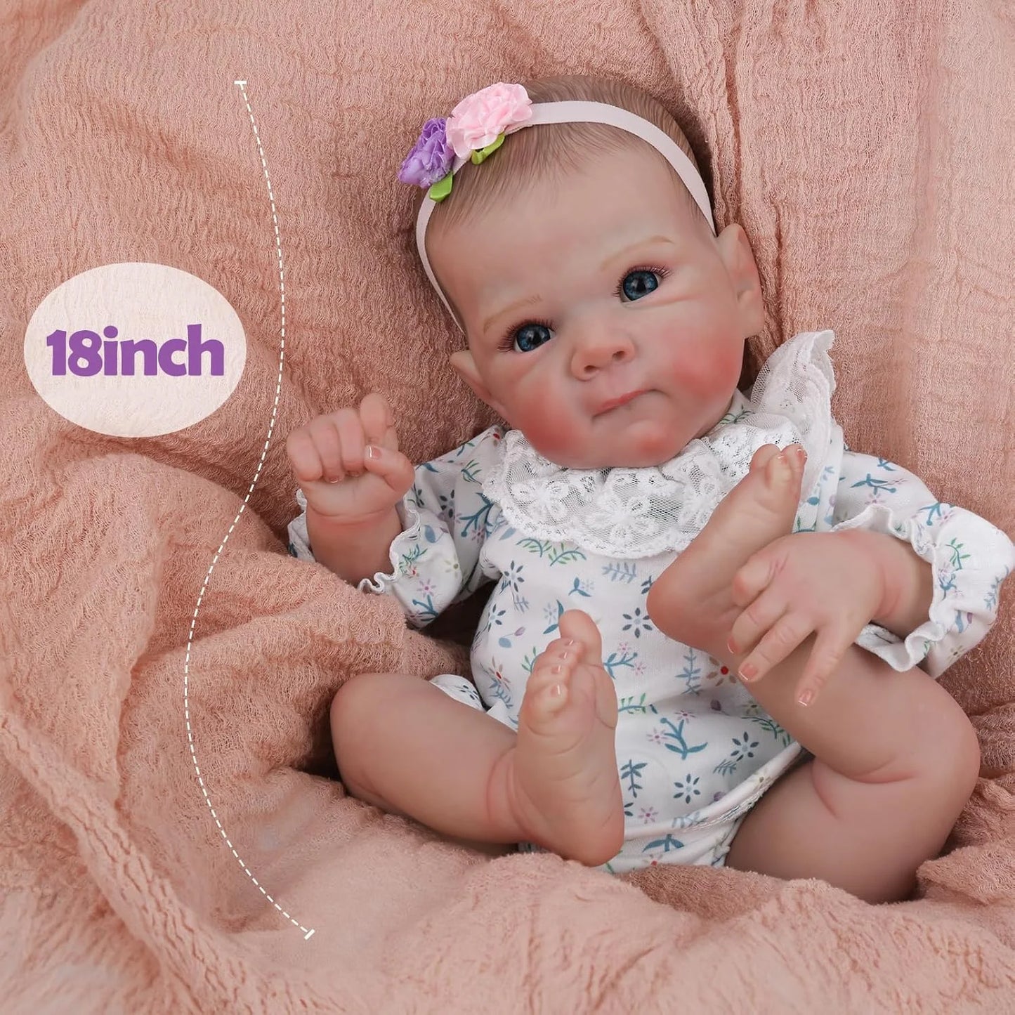 18 Inch Lifelike Handmade Realistic Newborn Baby Doll