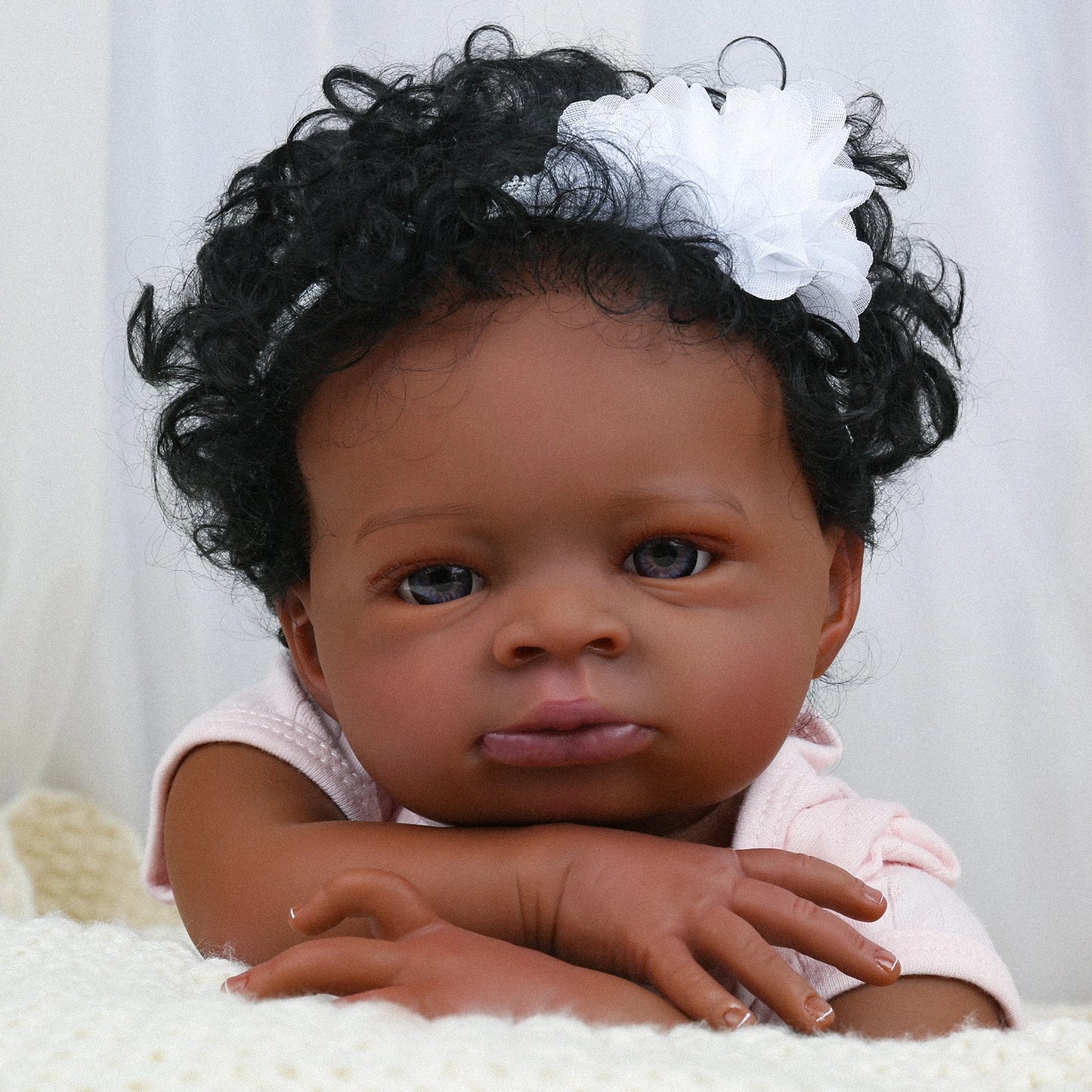 20 Inch Realistic African American Baby Doll