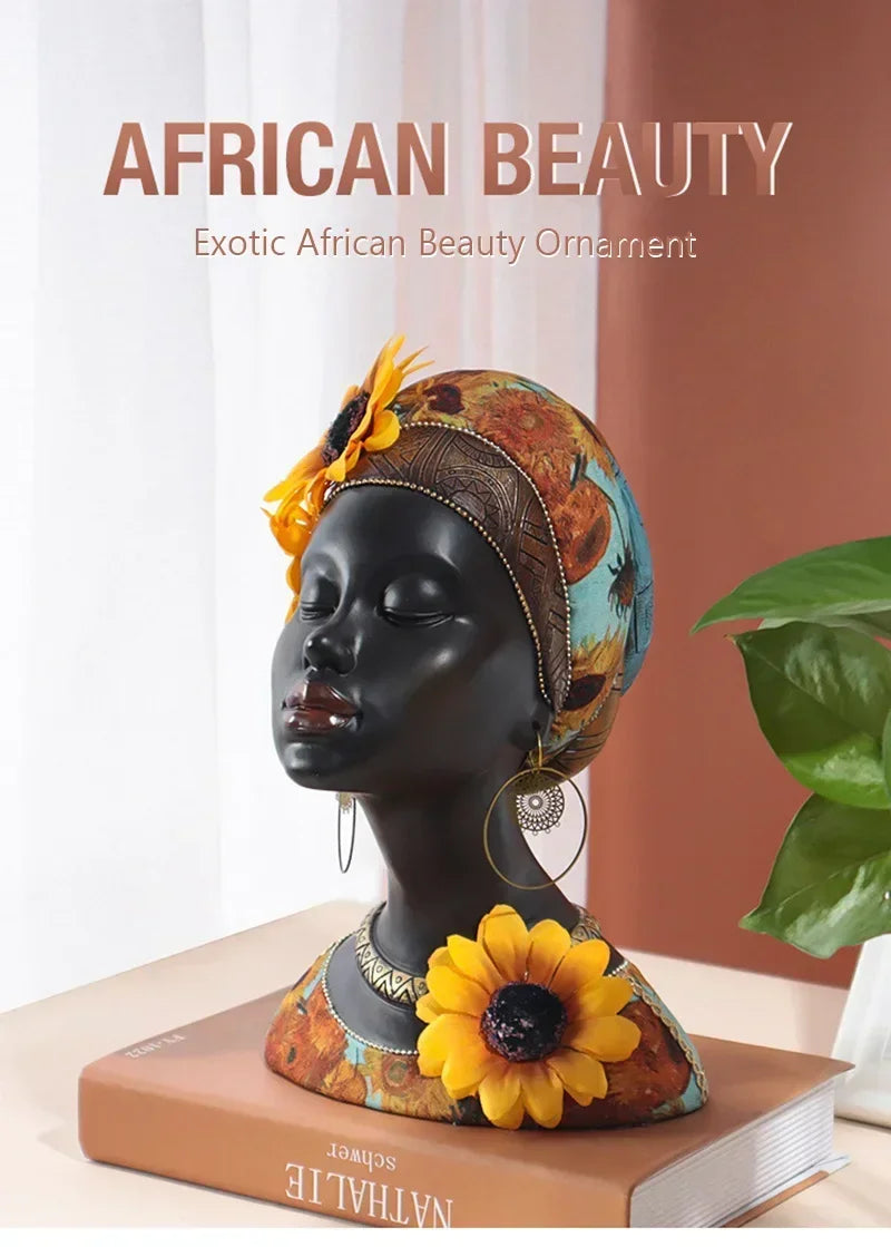 African Sunflower Figurines