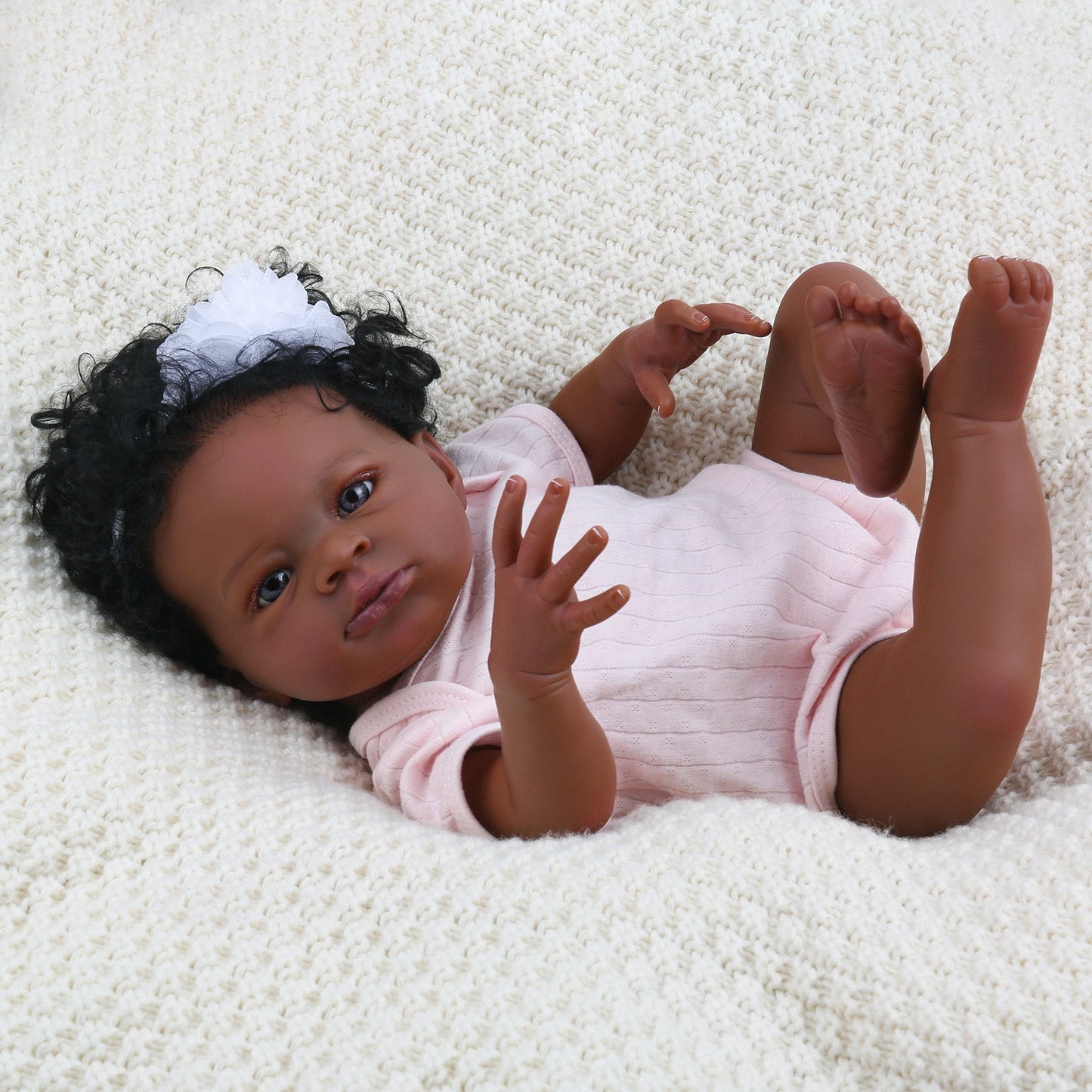 20 Inch Realistic African American Baby Doll